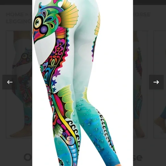 Gearbunch Ornamental Seahorse Leggings - Picture 3 of 13